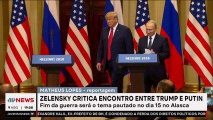 Presidente da Ucrânia critica encontro entre Trump e Putin