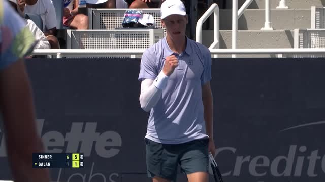 Sinner eases to straight-sets win over Galan in Cincinnati