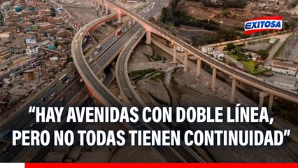 "Hay avenidas son doble línea y separador, pero no todas tienen continuidad", explica experto