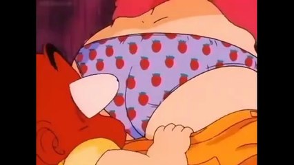 Dragon Ball Krillin Pulls Bulma's Pants sees underwear strawberry