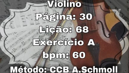 Aprenda Violino com Exercício A - Tempo 60 bpm 🎻