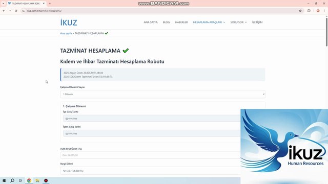 Kıdem ve İhbar Tazminatı Hesaplama Robotu