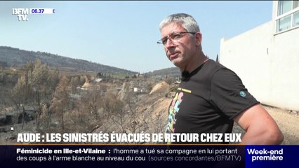 Incendie dans l'Aude: les sinistrés évacués sont de retour chez eux