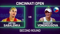 Sabalenka progresses in Cincinnati after beating Vondrousova