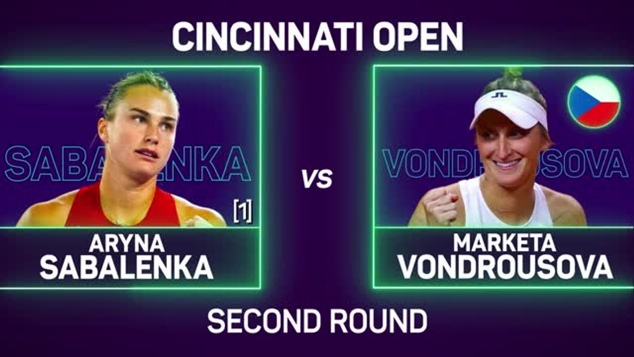 Sabalenka progresses in Cincinnati after beating Vondrousova