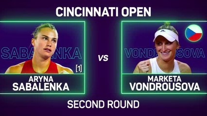 Sabalenka progresses in Cincinnati after beating Vondrousova