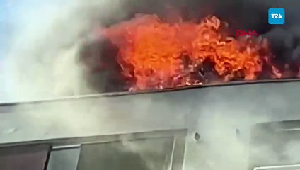 İstanbul Bağcılar'da 12 katlı binada yangın söndürüldü