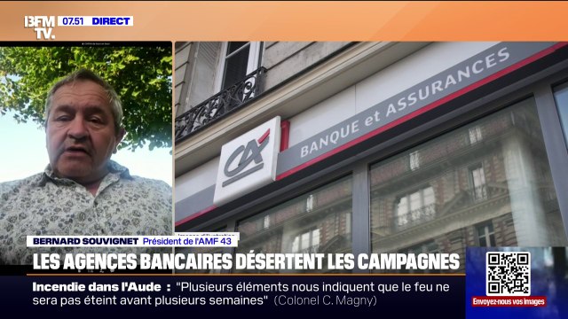 Moins d'agences bancaires dans les campagnes: C'est un phénomène qui inquiète beaucoup les maires , alerte Bernard Souvignet, président de l'AMF 43