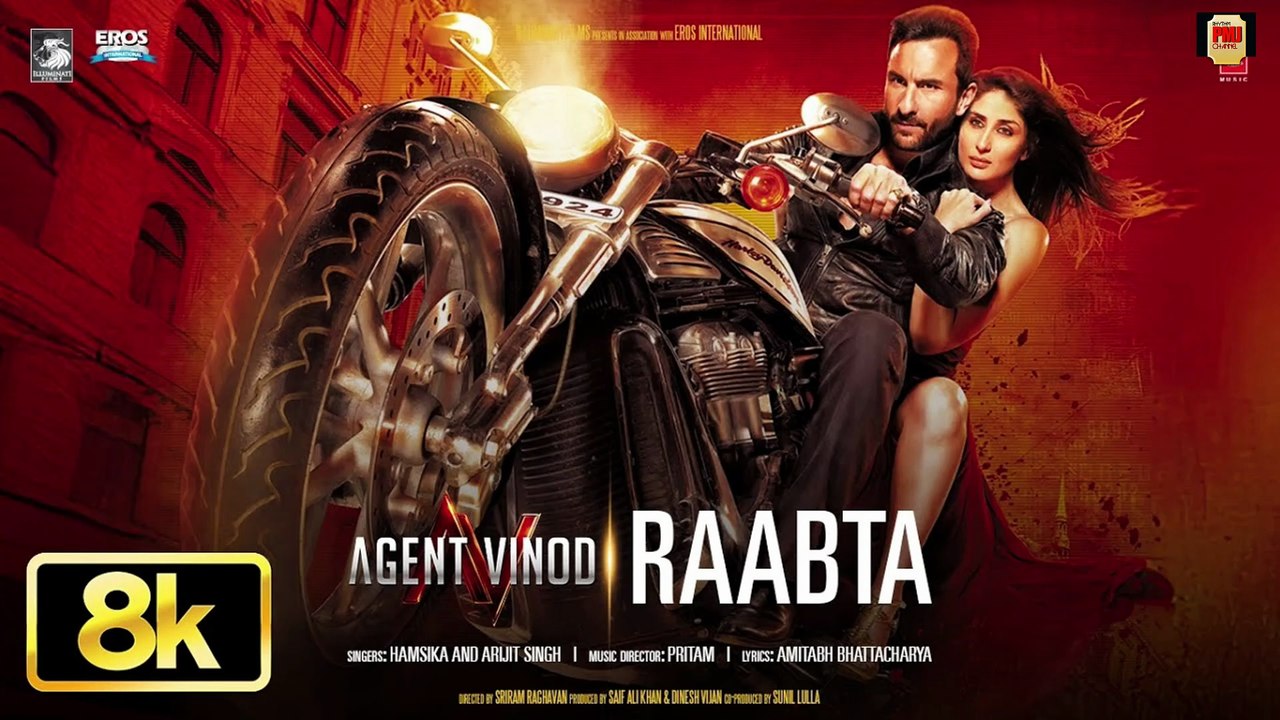 Raabta 8K Video Song | Arijit Singh | Saif Ali Khan | Kareena Kapoor Khan | Pritam | Agent Vinod