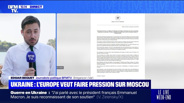 Les dirigeants européens dont Emmanuel Macron appellent Trump et Poutine à ne pas exclure l'Ukraine des négociations pour la paix