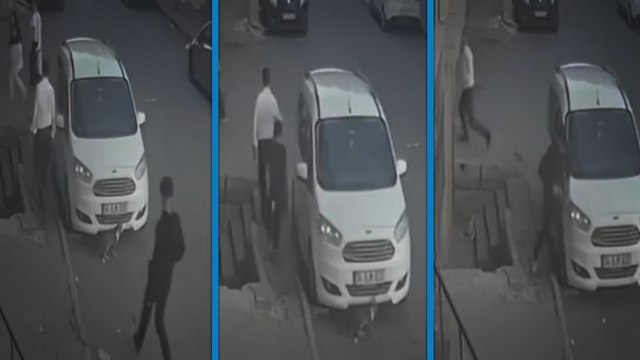 Yolda yürürken silahlı saldırıya uğradı, ayağından yaralandı; o anlar kamerada