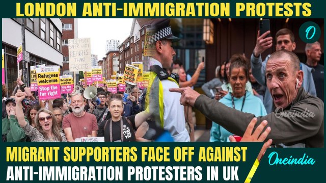 Far-Right Protesters CLASH With Pro-Migrant Groups Outside Asylum Hotel |Nigel Farage Behind Unrest?
