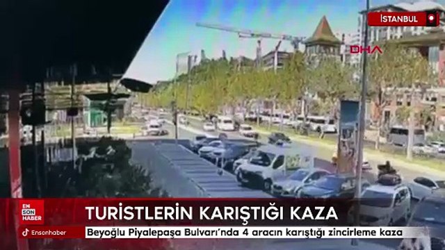 Beyoğlu’nda 4 aracın karıştığı zincirleme kaza