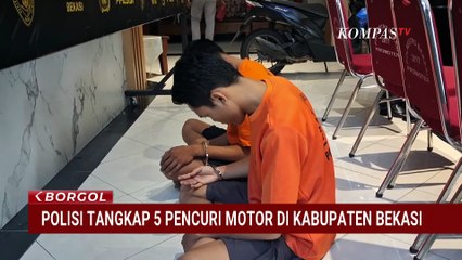 5 Pencuri Motor di Bekasi Ditangkap, Kunci Letter T Diamankan Polisi | BORGOL