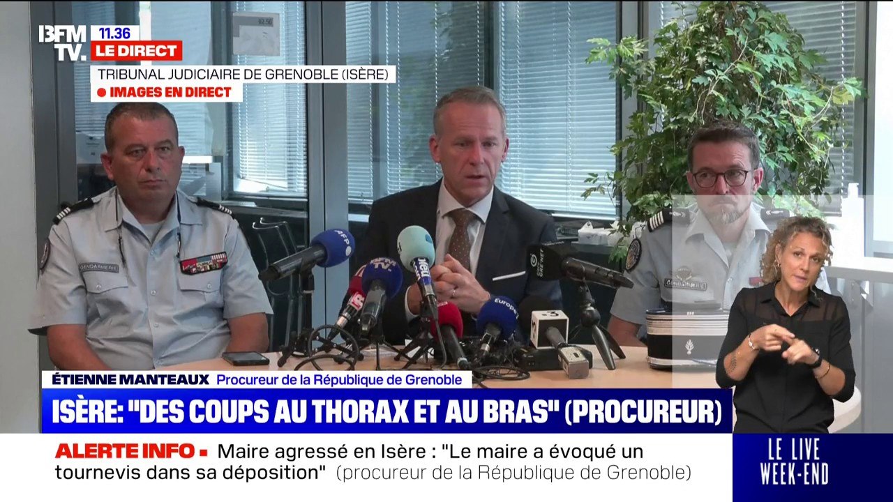 Maire agressé: "Le mis en cause n'a opposé aucune résistance lors de son interpellation", indique Étienne Manteaux, procureur de la République de Grenoble