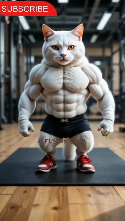 Fluffy Cat’s Hilarious Flat Belly Workout! 🐱💪 Tummy Goals