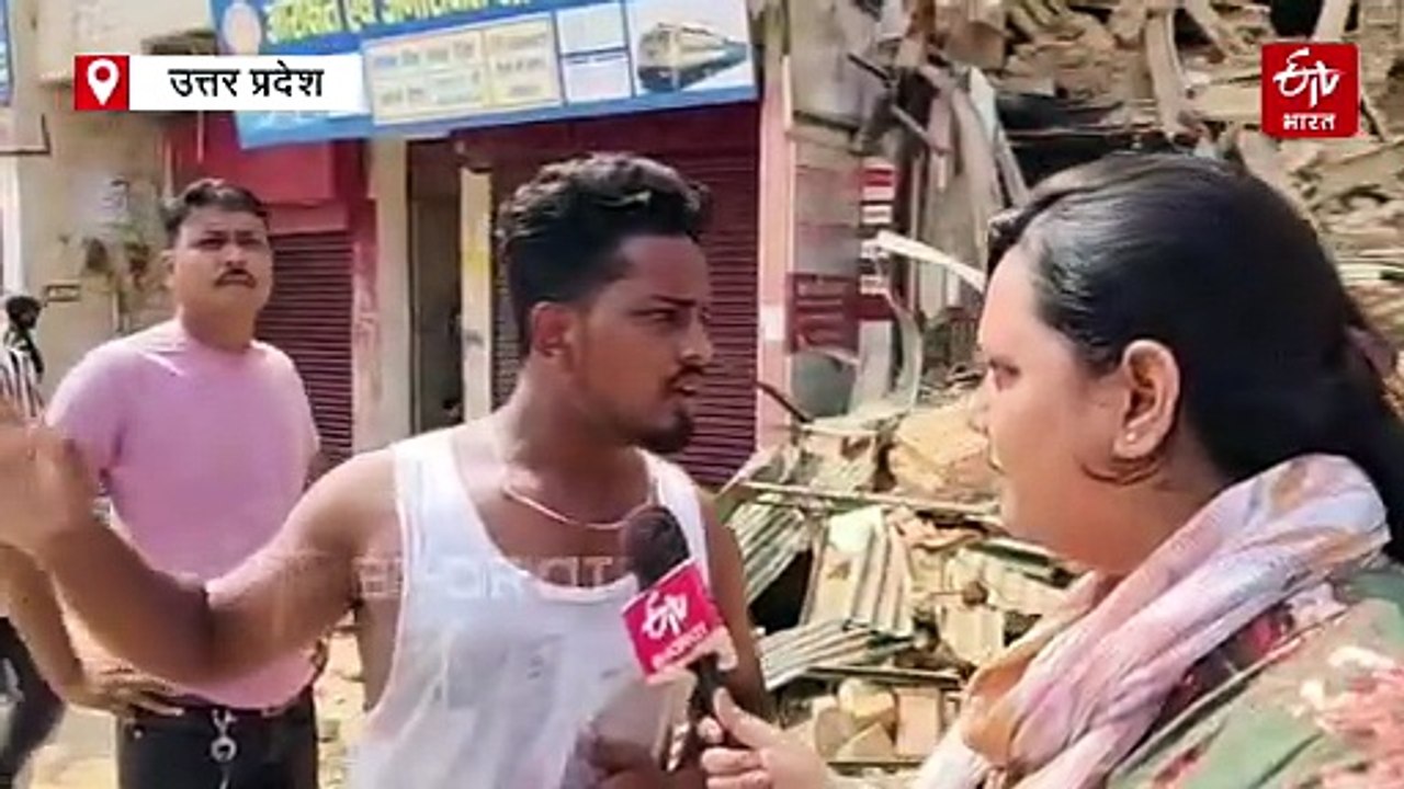 वाराणसी में नोटिस के बाद बुलडोजर एक्शन; पुलिस ल...