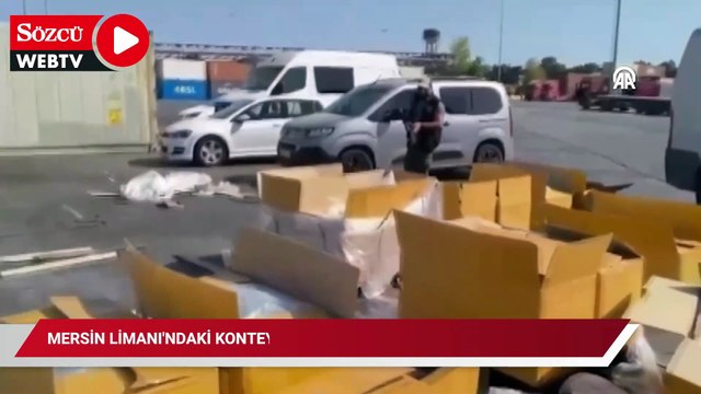 Mersin Limanı'ndaki konteynerde 587 kilogram esrar ele geçirildi