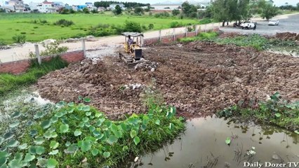 Continued Amazing Project Clearing and Filling the Big land by Super Bulldozer Komatsu D31Power
