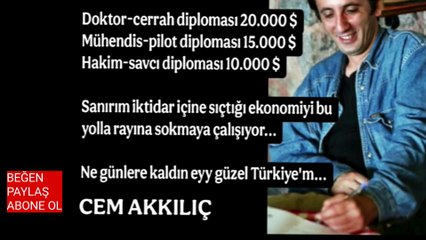 GALİP CEM AKKILIÇ AKPARTİ ZAMANINDA HERŞEY ÇAKMA