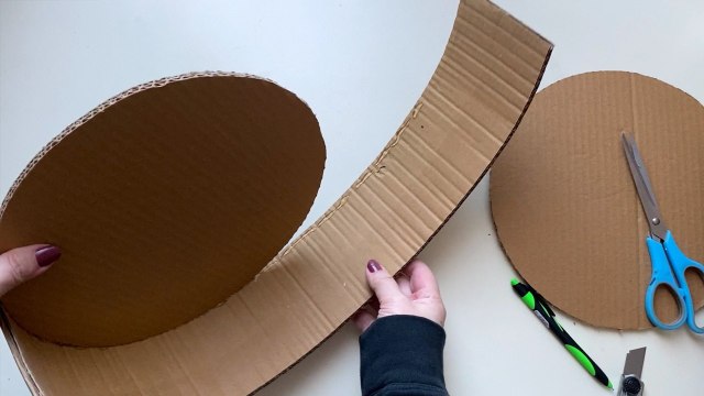 DIY Cardboard Jewelry Box with a Ceiling Medallion Lid and Hot Glue Legs