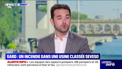 Un incendie en cours dans une usine de chlore classée Seveso dans le Gard, une partie de la population confinée