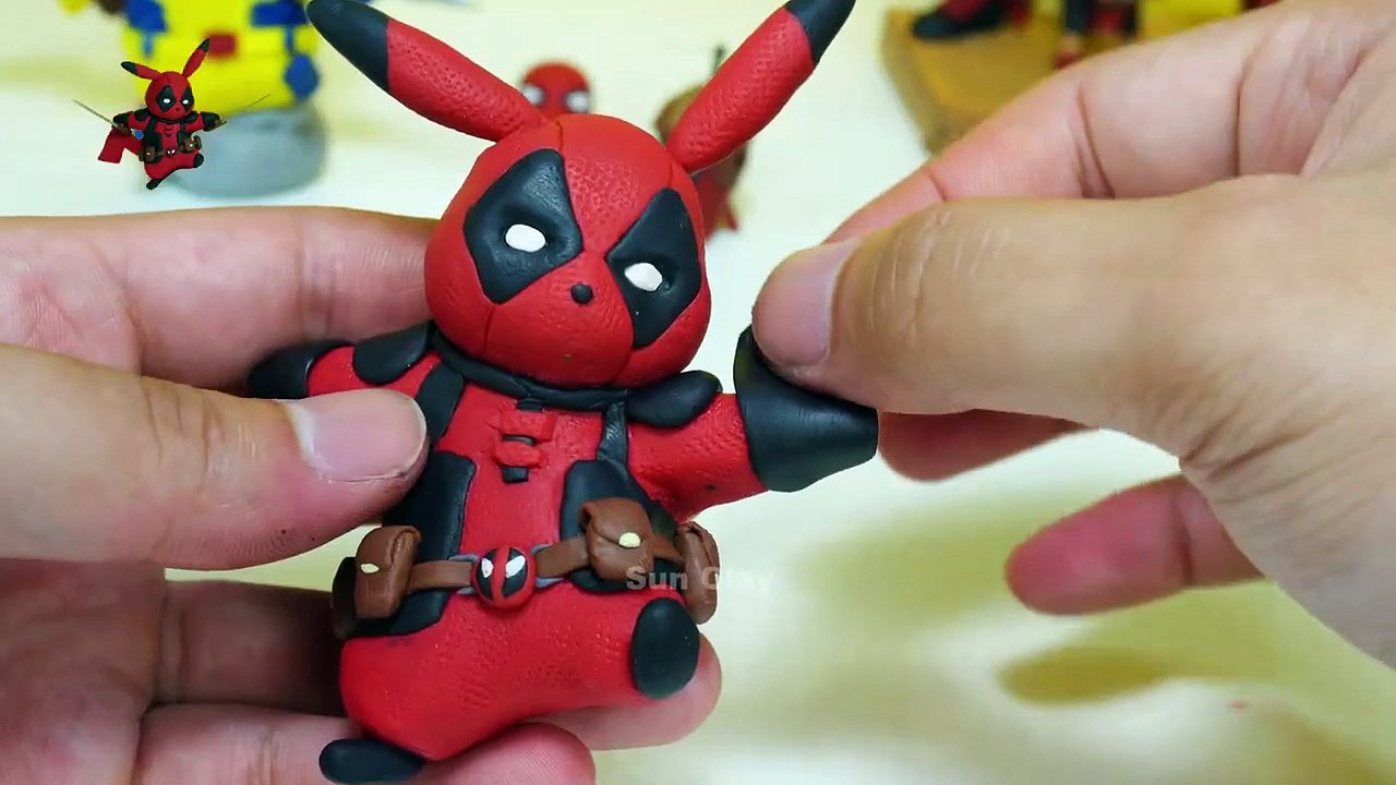 Create Deadpool fusion Pokemon Sonic ： Pikachu, Greninja, Gengar, Lucario, Cubone ｜ Clay Art