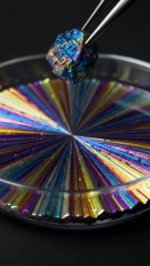 Mesmerizing Mercury Reactions: Hypnotic Crystal Growth ASMR (Gold, Bismuth, Ruby, Peridot) #asmr #ai