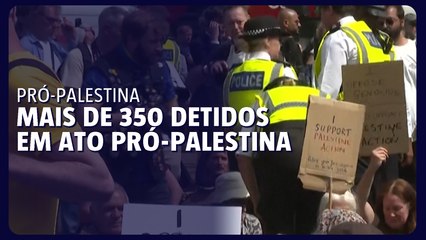 Mais de 350 detidos em ato de apoio à organização pró-Palestina em Londres