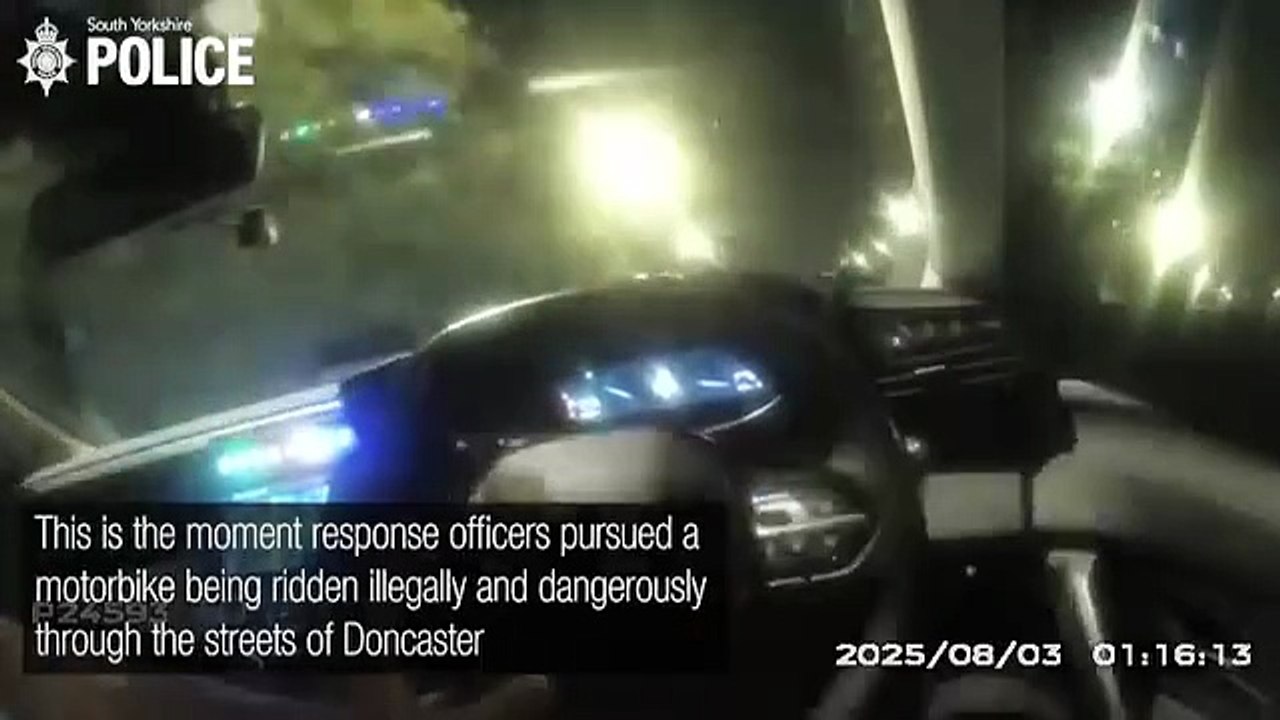 Response officer's pursuit of motorbike which failed to stop leads to pair's arrest in Doncaster