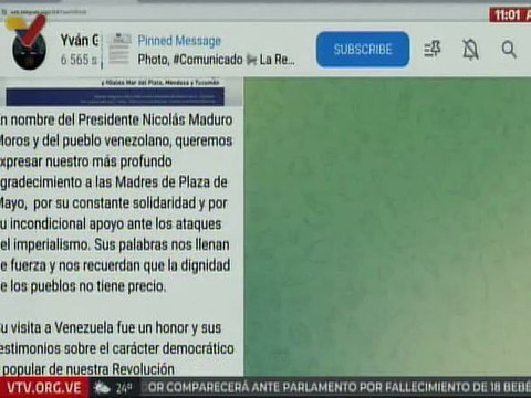 Venezuela agradece solidaridad de las Madres de Plaza de Mayo ante los recientes ataques del imperialismo