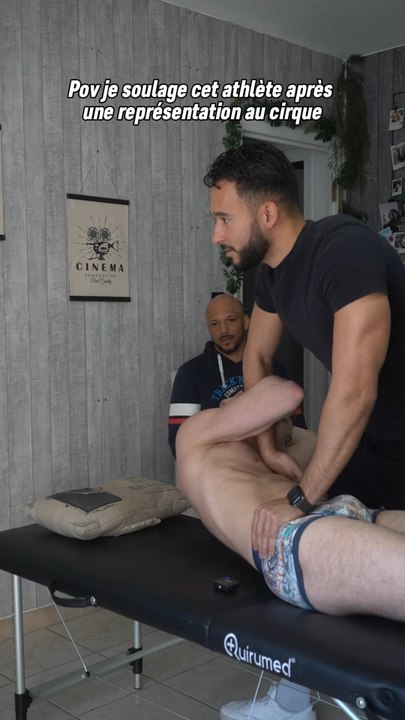 Je soulage cet athlète avant sa prochaine représentation. (Osteopathie)