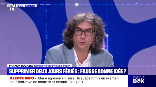 Jours fériés/budget 2026: Ces deux jours seront travaillés sans rémunération supplémentaire , explique Franck Bouaziz, journaliste économie chez Libération