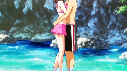 Beachside Ecchi Anime Scene with Busty Girl & Embarrassing Cousin 🌊