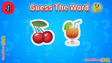 Can Guess The Word By Emoji🤔 || Emoji Quiz Challe