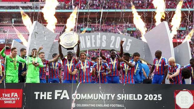 Arne Slot and Oliver Glasner react after Crystal Palace beat Liverpool in Community Shield