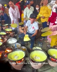 Visiting the man who cooks yummy pancakes in the streets