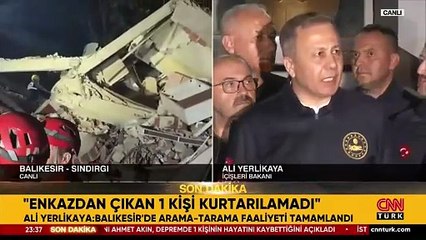 İçişleri Bakanı Ali Yerlikaya, deprem bölgesinde açıklamalarda bulundu