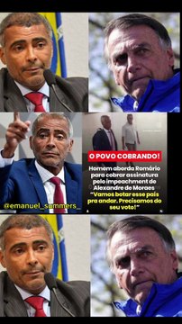 Romário não assinou o impeachment de Moraes e soltou um Não devo nada a ninguém