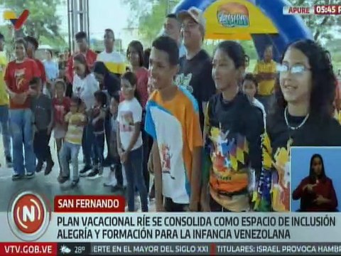 Apure | En un ambiente lleno de alegría y color niños disfrutaron del Plan Vacacional Venezuela Ríe