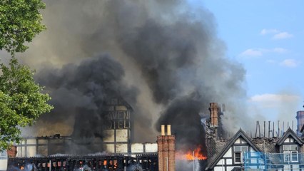 West Midlands: Fire at historic former hotel