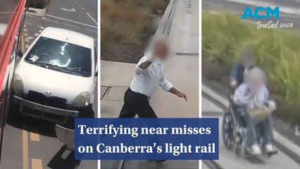 Terrifying near misses on Canberra light rail