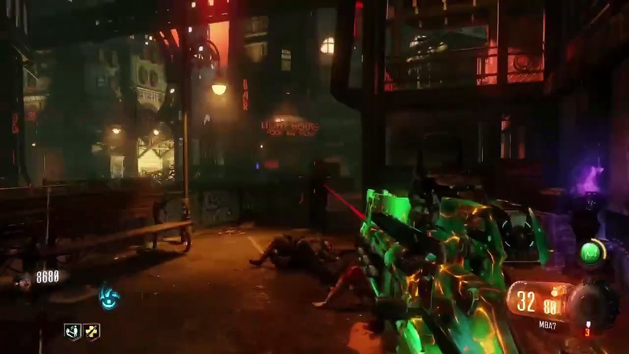 Shadows of Evil Round 50 Black Ops 3 Zombies W/ No Mega Gobblegums (3x Speed)