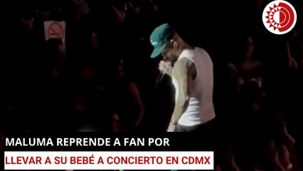 Maluma reprende a fan por llevar a su bebé a concierto en CDMX