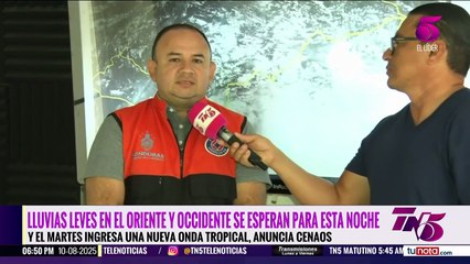 Lluvias leves en el oriente y occidente se esperan para esta noche