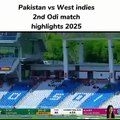 Pak vs west indies 2nd odi matche highlights 2025