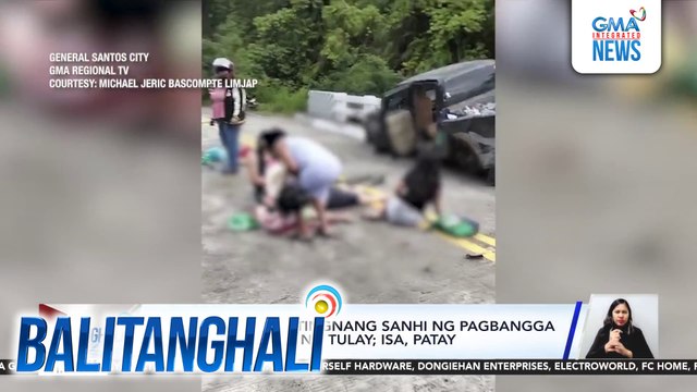 Overloading, tinitingnang sanhi ng pagbangga ng pickup sa gilid ng tulay; 1, patay | Balitanghali