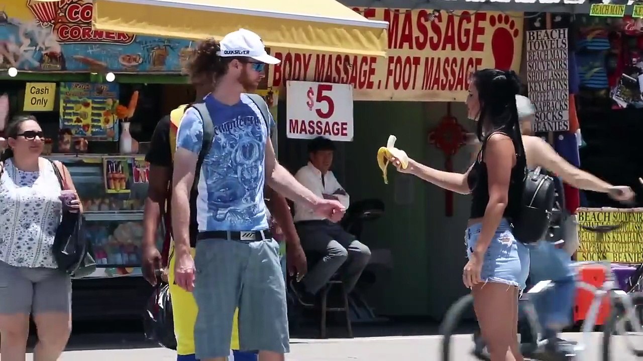 Getting Strangers to Feed Me a Banana 😂 | Hilarious Public Prank #PublicPrank #FunnyPranks, #SocialExperiment,