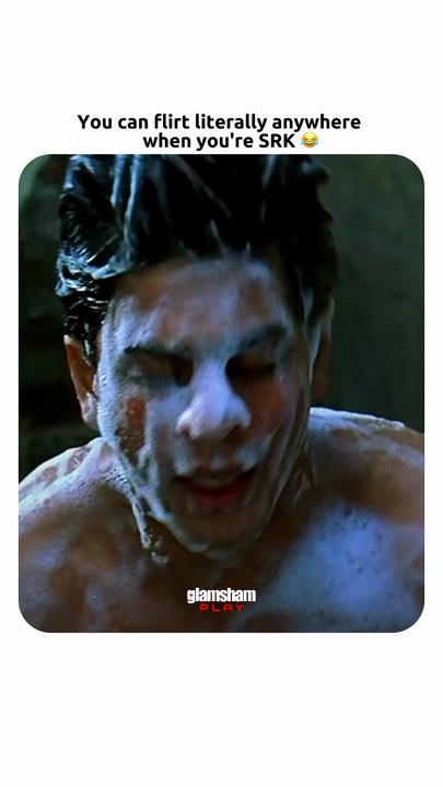 Shah Rukh Khan proving that charm works even under a layer of soap! ❤️  #GlamSham #Bollywood #BollywoodRomance #ShahRukhKhan #SRK  [ GlamSham, Bollywood, Bollywood Romance, Shah Rukh Khan, SRK ]