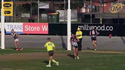 Xavier Laverty kicks his third goal